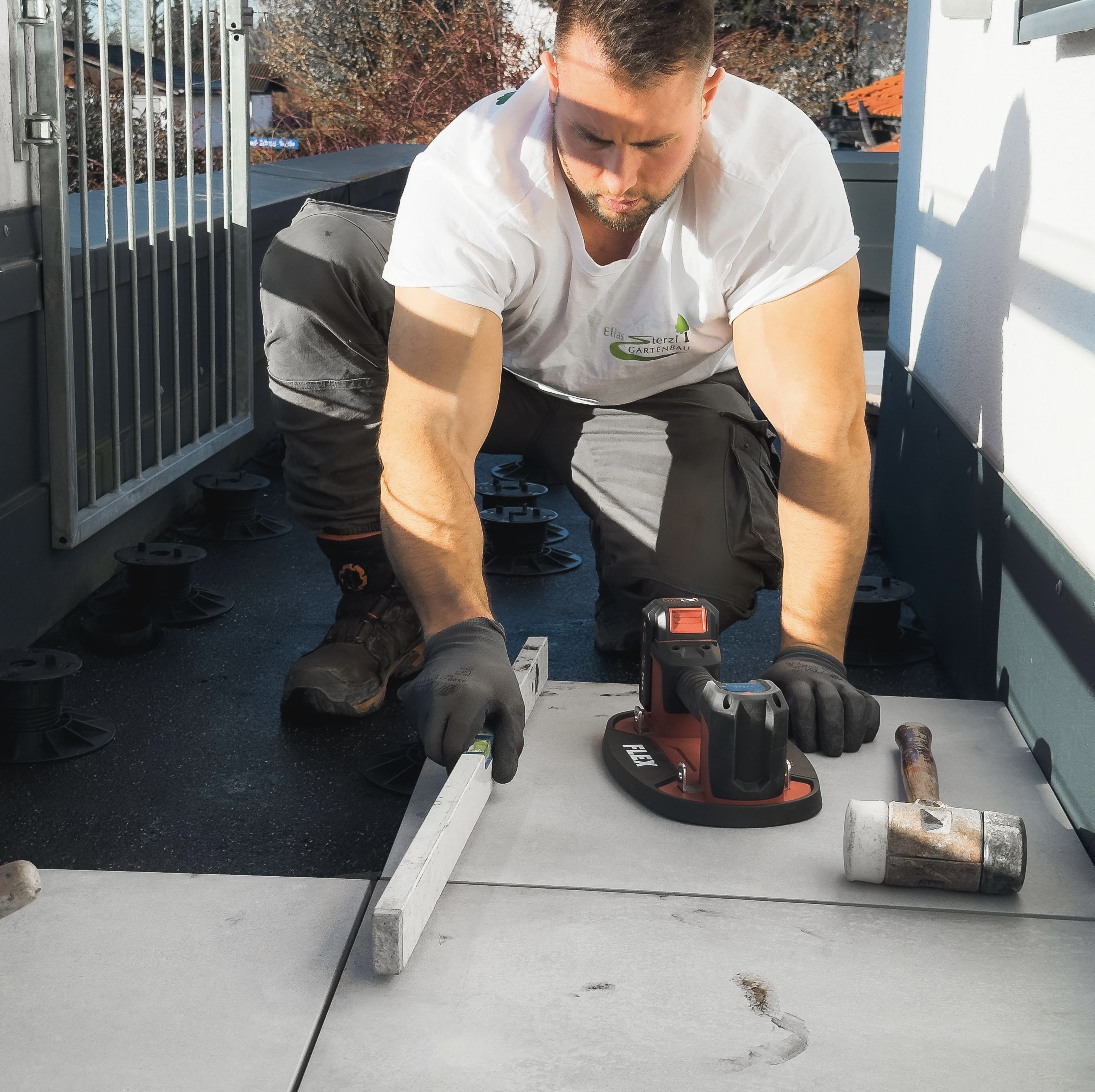 Terrassenbau im Garten